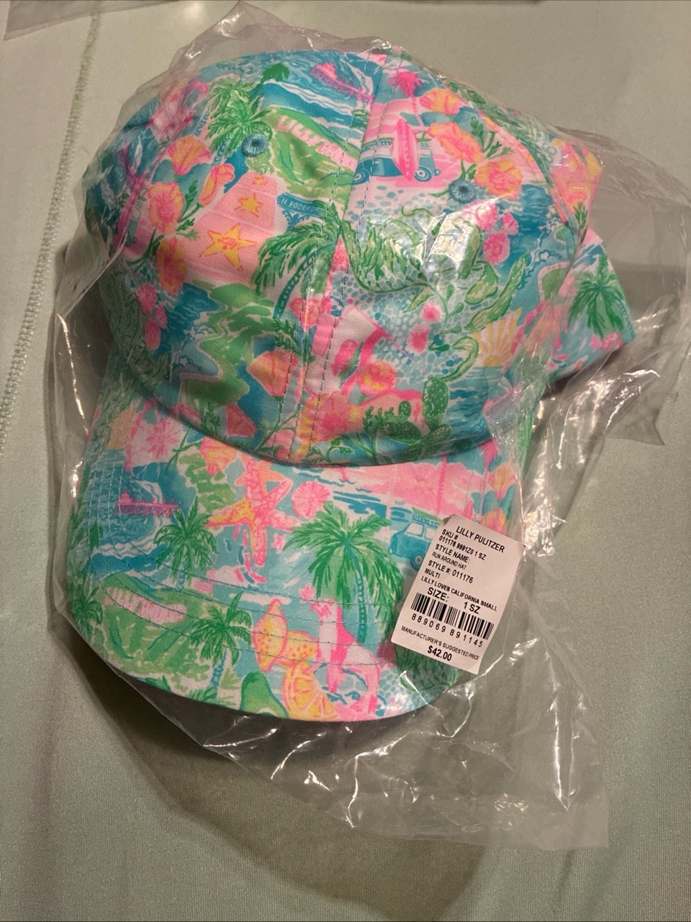 Lilly Pulitzer adjustable Lilly loves California hat